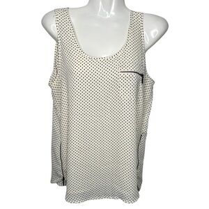 Maurice’s | Polka Dot Sleeveless Zippered Blouse Medium